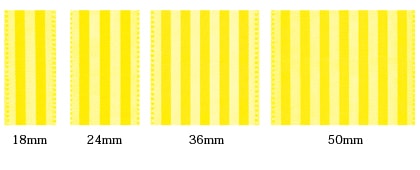 タフタストライプリボンサイズ