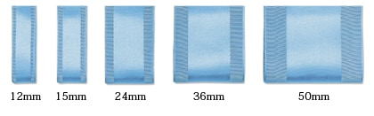 バックサテンリボンのサイズ